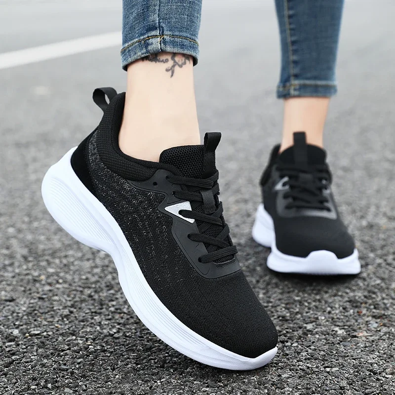 Women's Boots Trend 2024 Korean Women's Black Sneakers Rubber Hard-Wearing Women's Athletic Shoes Mary Janes Shoe Women Tennis