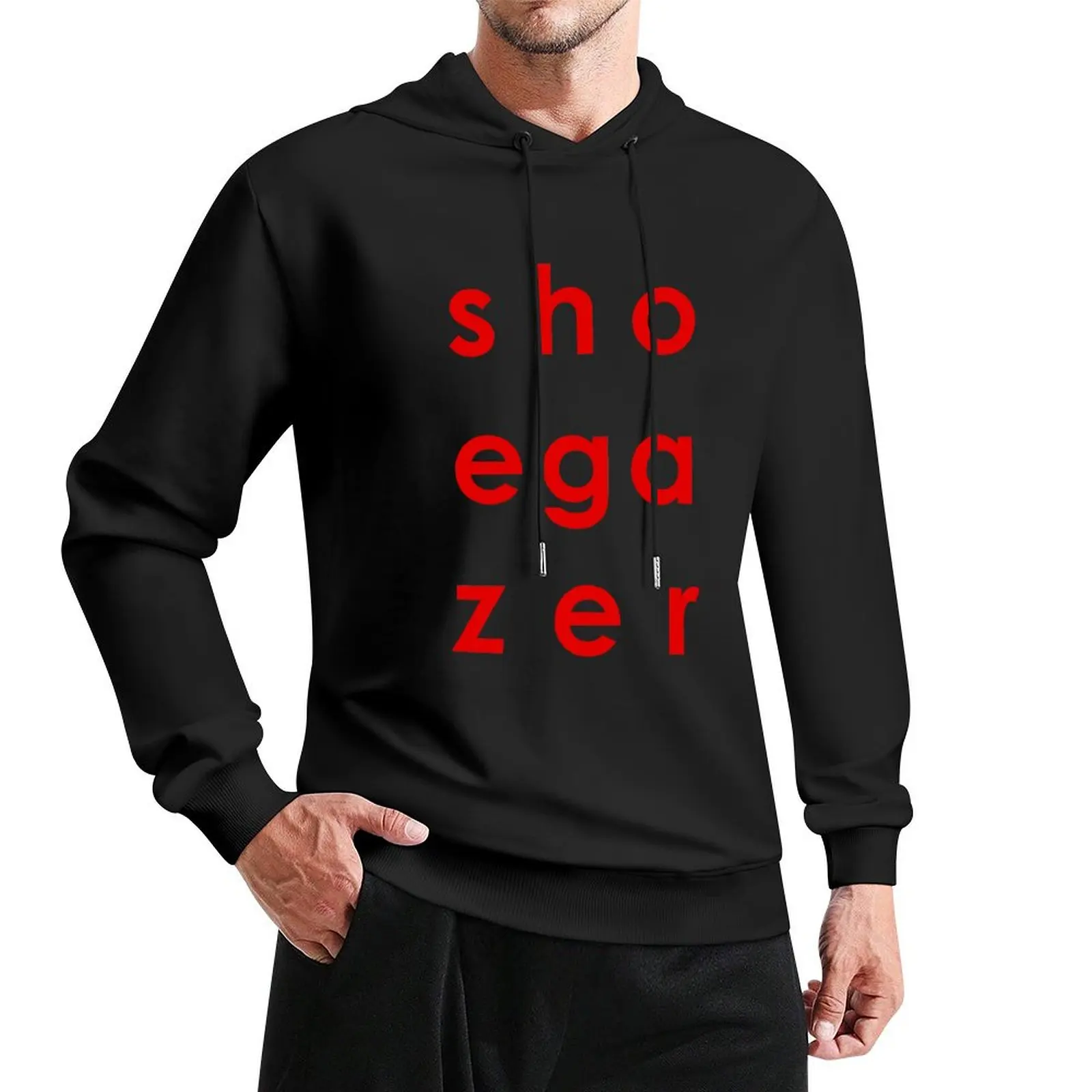 Shoegazer (Red and Black) Pullover Hoodie men's sweat-shirt anime clothing blouse mens hoodie