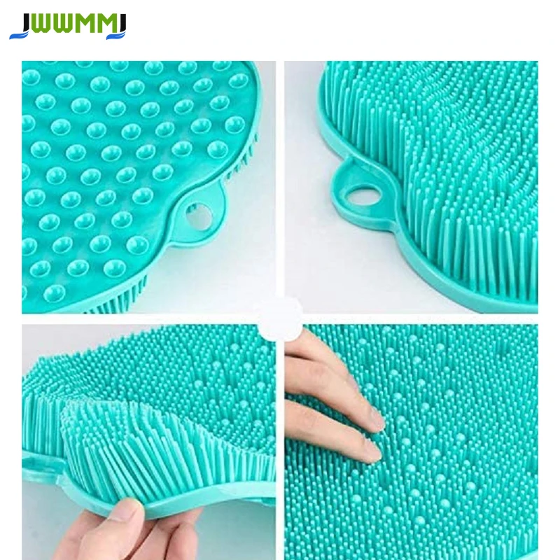 1pcs Lazy Person Rubbing Back Massage Bath Brush Foot Washing Bath Pad Anti Slip Pad Suction Cup Rubbing Foot Pad Bathroom