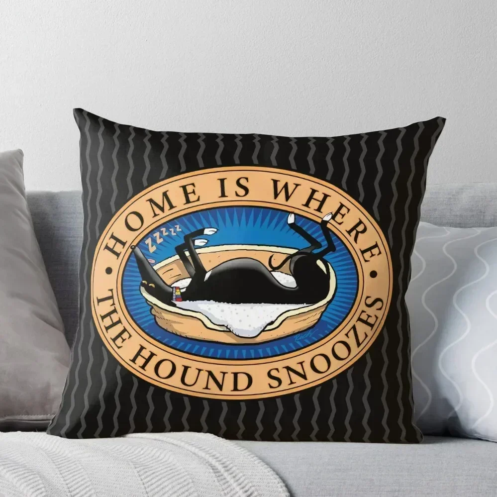 Home is where the Hound snoozes Throw Pillow Luxury Pillow Cover anime girl Cushions For Children Christmas Pillow