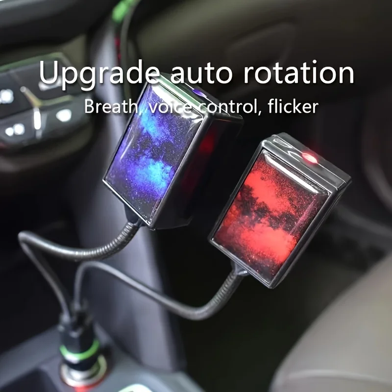 USB car led Decorative Atmosphere Lamp Roof Star Night Light Projector Adjustable Car Styling Automotive Interior Light red blue