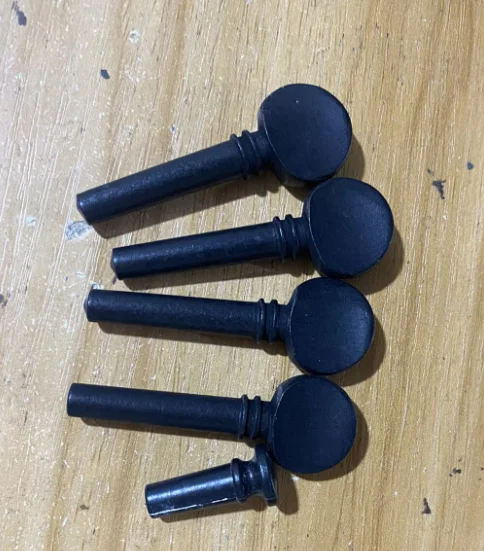 A Set of Black Ebony 1/16 Violin Tuning Pegs with Tail End Pin 46 x 16mm Violin Parts & Accessories