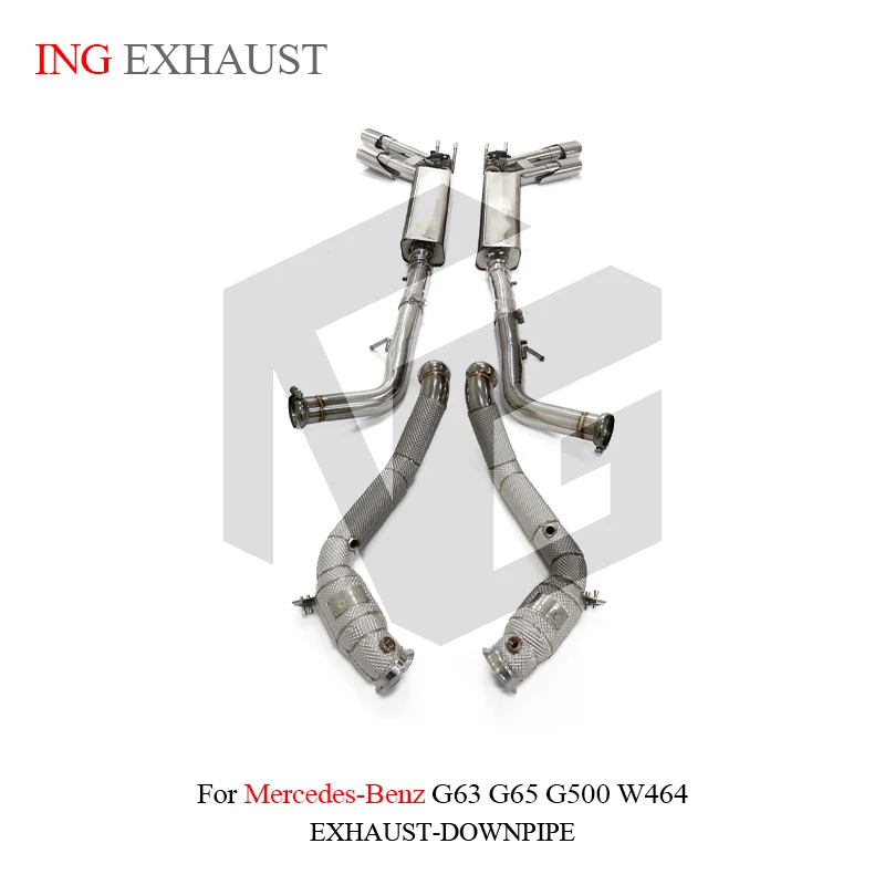 ING Performance Electric Valve SS304 Full Cat back for Mercedes BENZ G500 G63 G65 W464 Ultra Catalyt Auto Muffler Exhaust System