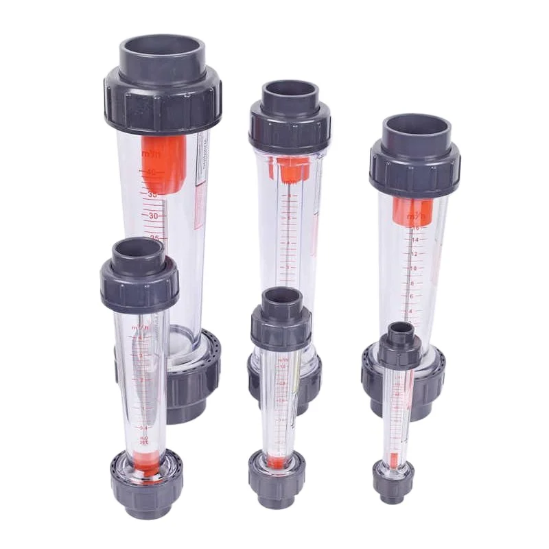 Short LZS-15/25/32/40/50  60 100 160 250 400 600 1000 LPH Plastic Piping Liquid Float Flowmeter Water Flow Meter Rotameter