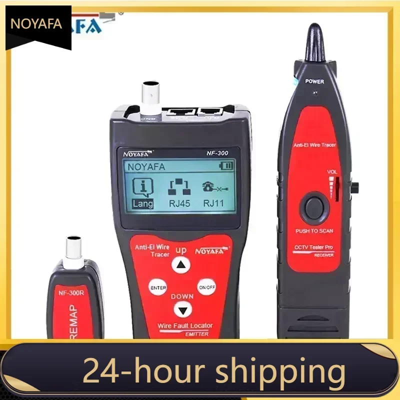 ZHOUCE NF-300 Network Coax Cable Tester Anti-Interference Wire Locator Measure RJ45 BNC Cable Length Network Monitoring Tracker