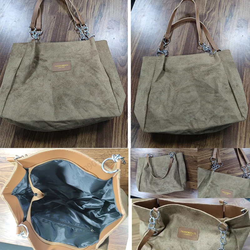 Fashion Large-Volume Suede Stylish Commuter Tote Bag for Ladies with One Shoulder Bags for Women Purses and Handbags