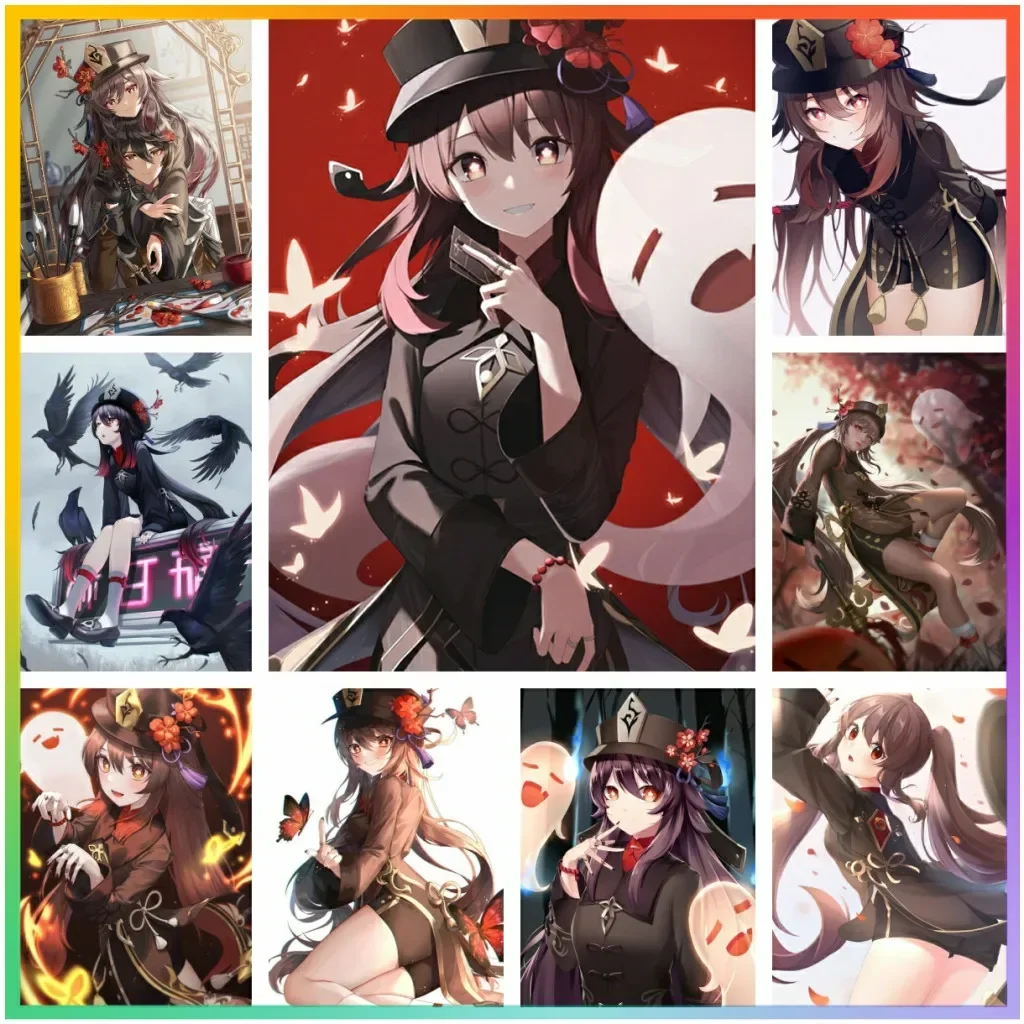 

Genshin Impact Game Hu Tao Anime Kawaii Girl 5D DIY Art Алмазная картина Вышивка Рисунок Фотографии Вышивка крестиком Мозаика Комната De