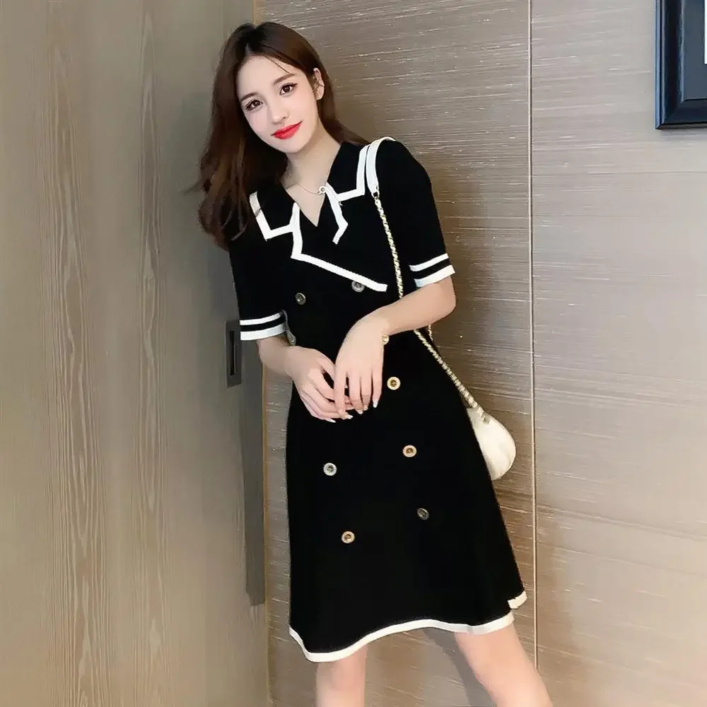 Formal Occasion Black Clothing Female Dresses 2024 Women\'s Dress Short White Mini Blazer Cotton Luxury X Outfits Vintage Trendy