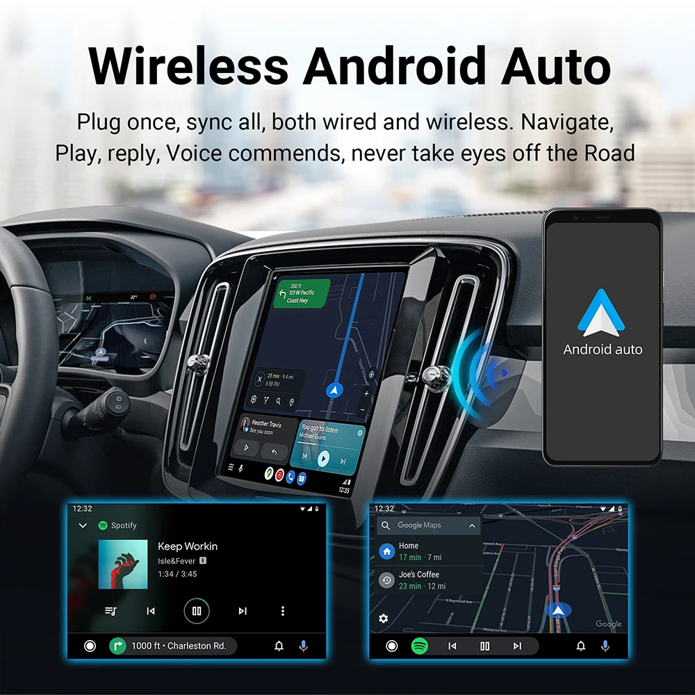 اللاسلكية CarPlay أندرويد السيارات التحديثية عدة فك صندوق CarPlay واجهة لفولفو V60 V90 S60 XC40 XC60 XC90 S60 S90 2017-2022