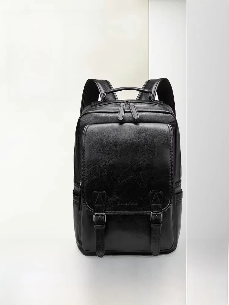 

CHENRIKAEN Men's Leather Bapa Casual Large Capaci Cuter Bag Waterproof Dirt Resistant Bookbag oulder Bag
