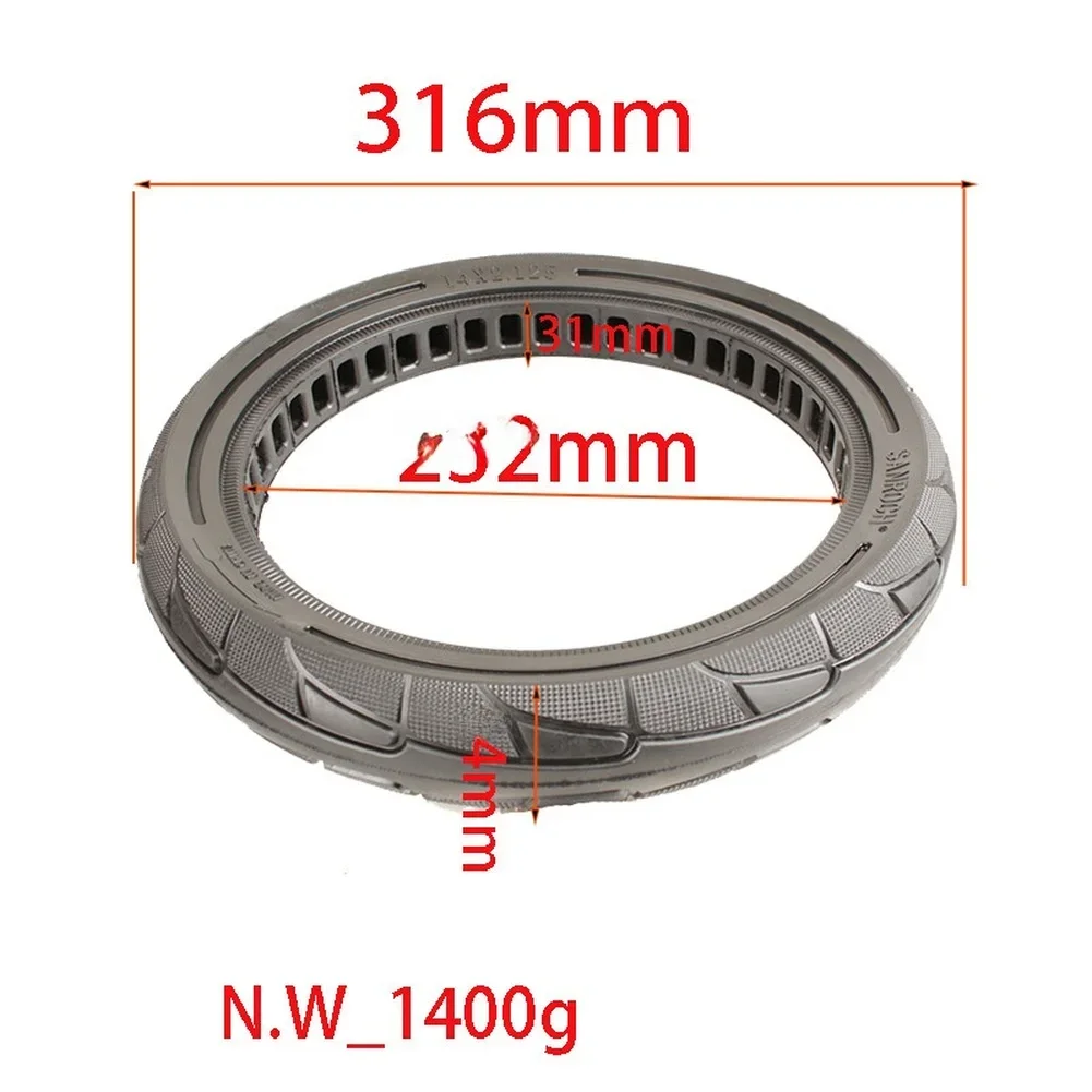 

14X2.125 Electric Scooter Solid Tire FOR HONEYCOMB 14 Inches Explosion Proof Hollow Solid Tire For E-scooter Cycling Parts