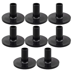 652D 8pcs Cymbal Sleeves Plastic Drum Sleeve Cymbal Stand Sleeves With Flange Base for Percussion Drum Set Parts Black