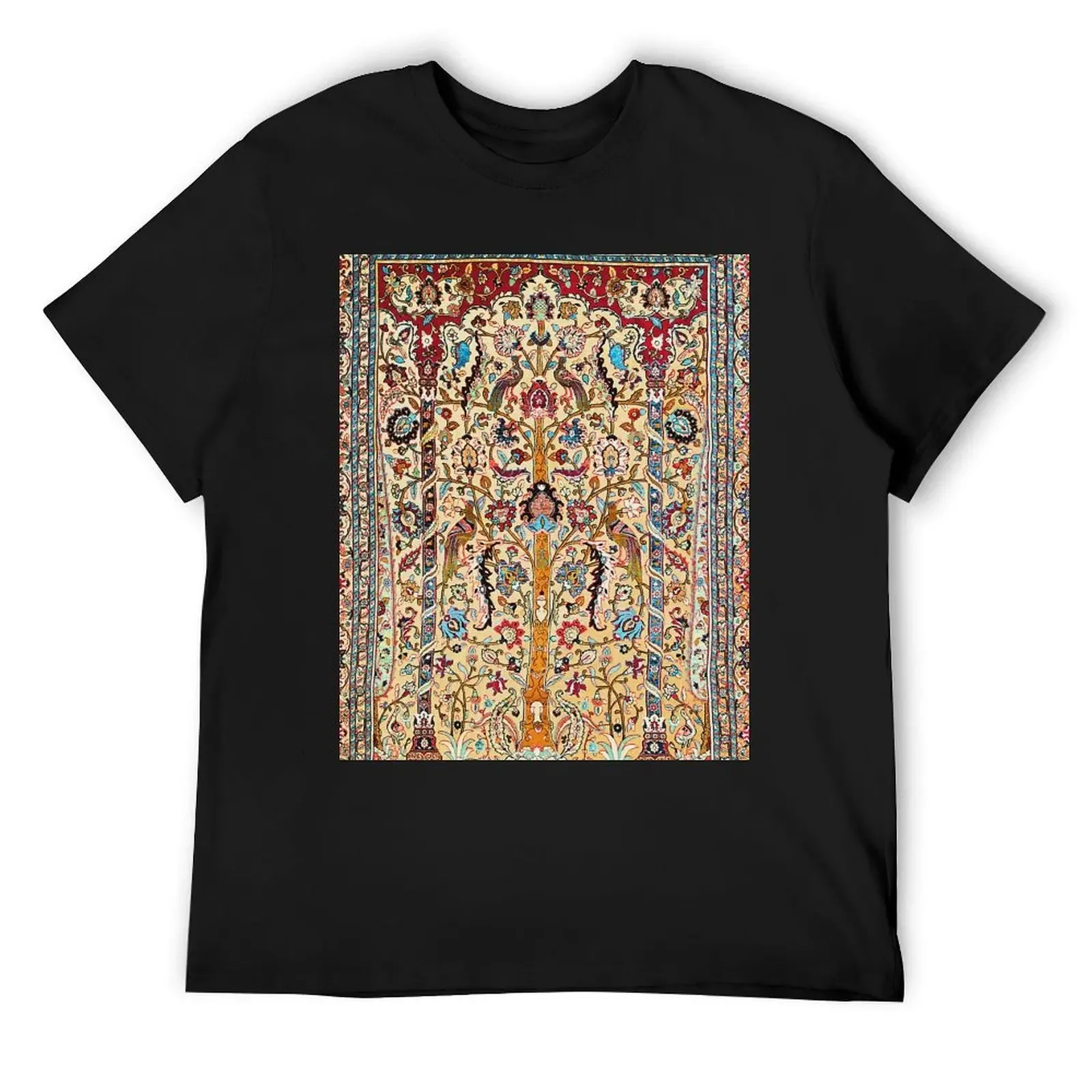 Tehran Antique Silk Persian Carpet Print T-Shirt vintage graphic tee oversized t shirt men clothing