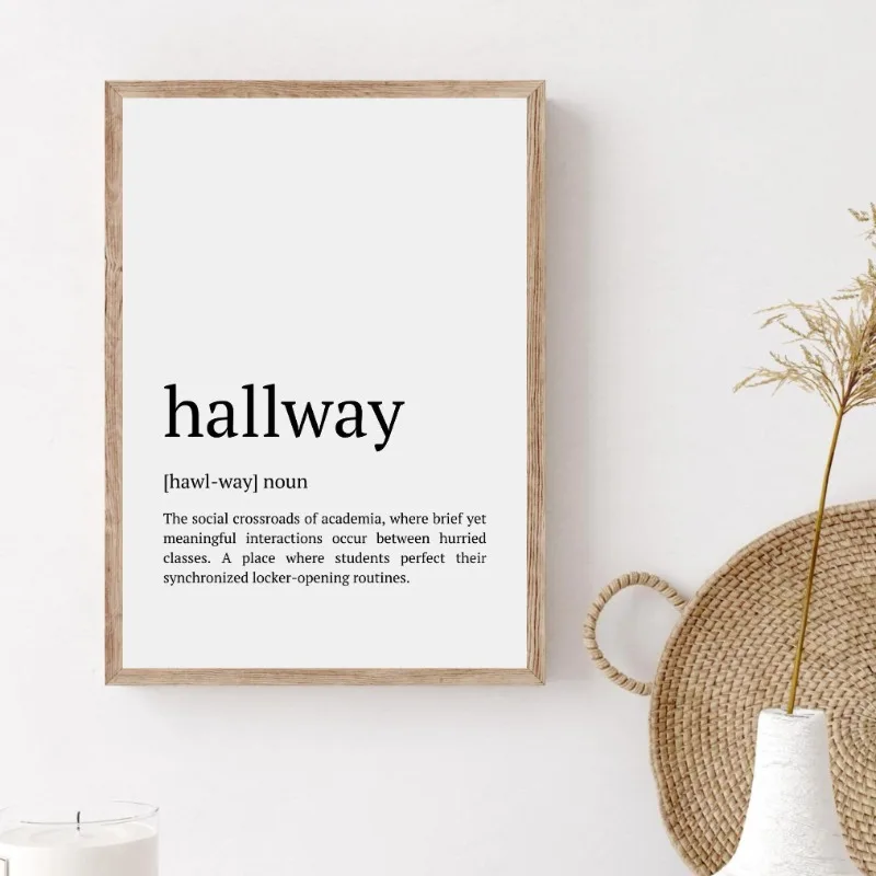 الحد الأدنى في المدرسة المتوسطة الفصول الدراسية الملصقات مضحك الإنجليزية إقتباس فئة ديكور المعلم هدية تعريف طباعة جدار الفن ديكور المدرسة