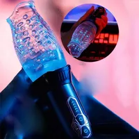 Rotary Plastic Pussy Rose Shape Men's Goods Transparent Bucetinha Automatic Male Vibrator Women Penisring Gift Wine Am