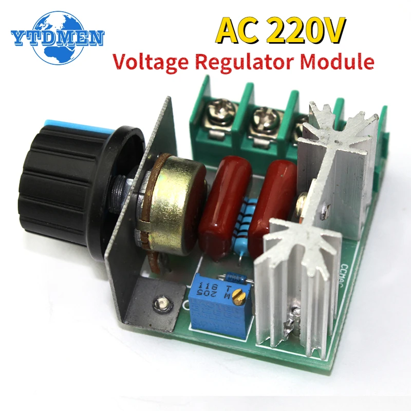 Voltage Regulator 2000 Watt AC 50V-220V Dimmer Motor Speed Controller Thermostat Hight Power Electronic Voltage Regulator Module