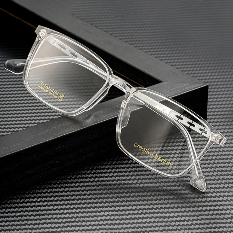 Full Rim Pure Titanium Frame Glasses For Male New Arrival Square Shape Upsale Business Style Myopia Eyewears