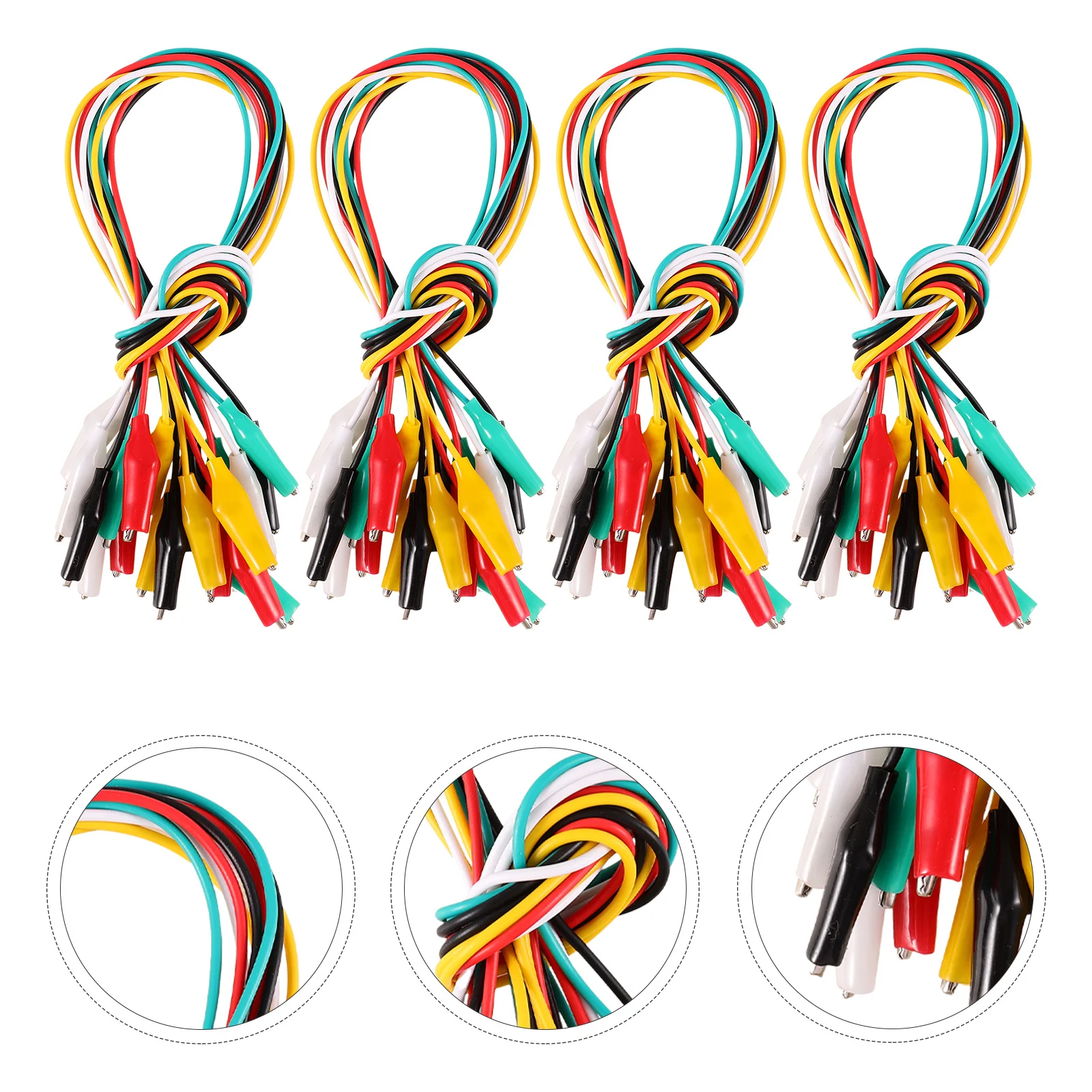 

40pcs Crocodile Clip Jumper Wires Insulated Test Leads For Electrical Testing Double-Ended Flexible Cable Strong Elasticity