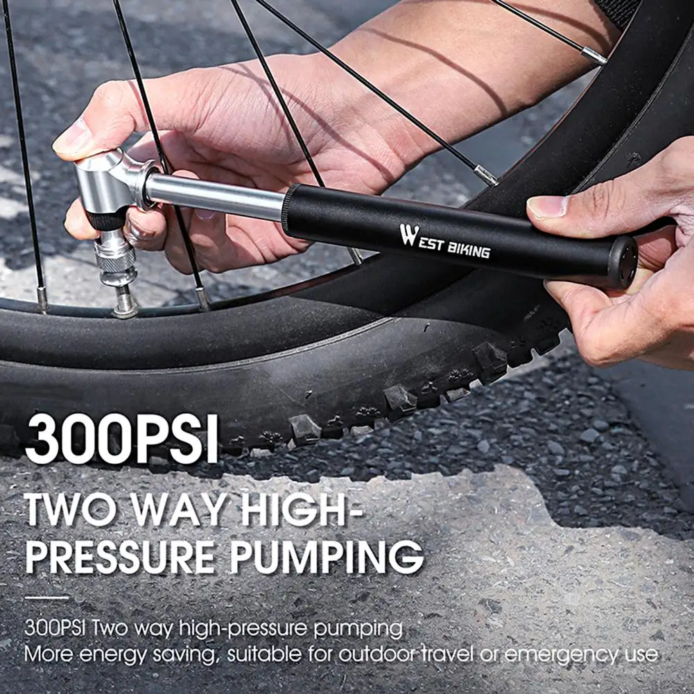 Mini Inflator 1 Set Wear-resistant High Pressure 7 Shape Design  Mountain Road Bicycle Tire Inflator Bicycle Accessories