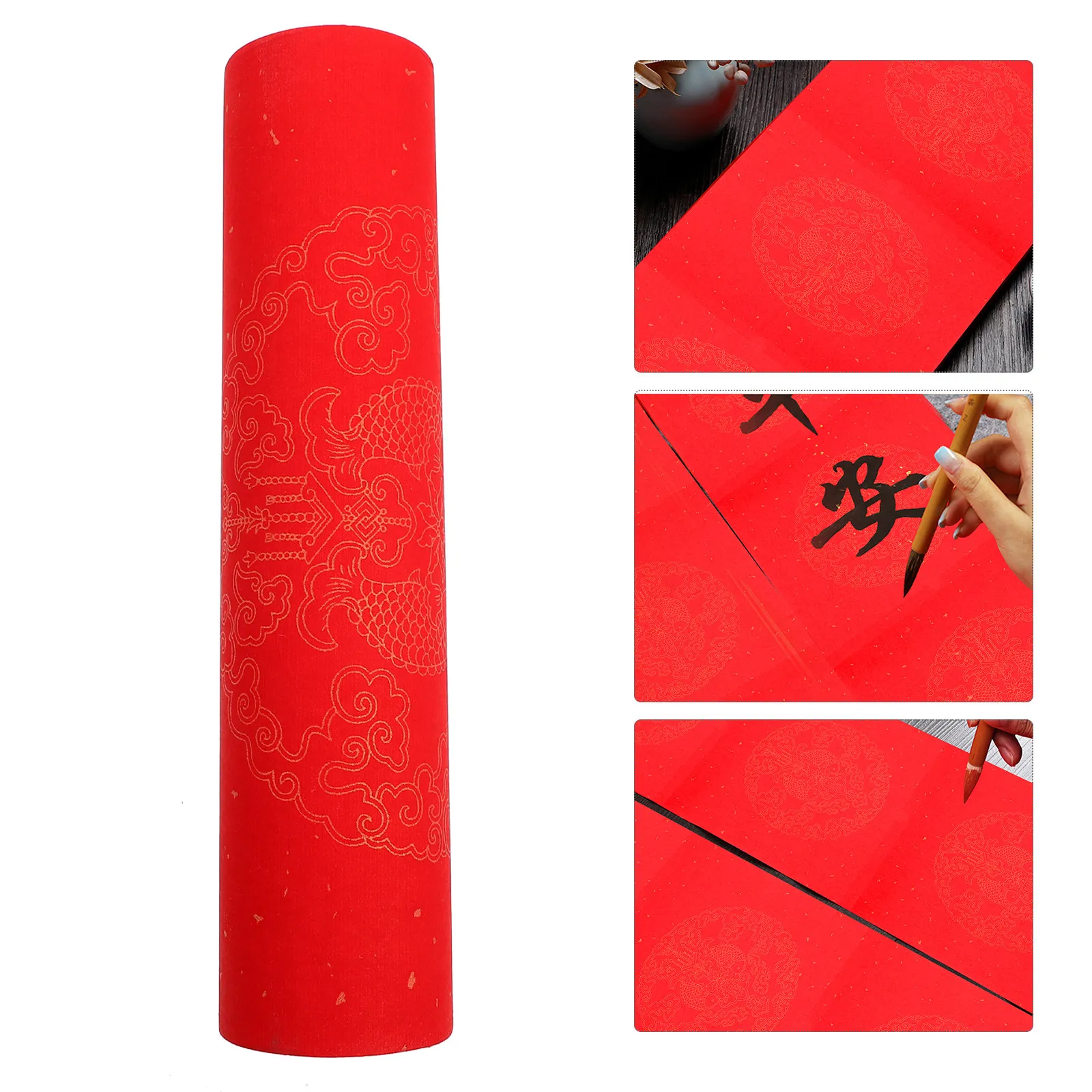 

1 рулон красной плотной рисовой бумаги для написания куплетов, DIY, каллиграфии, рукоделия, к празднику Весны