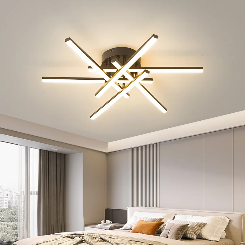 Minimalist Aluminium Intertwined Lines Ceiling Lamps Master Bedroom Creative Feeling Living Dining Room Kitchen Ceiling Lights
