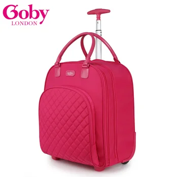 女性用トラベルバッグ,ホイール付きスーツケース,ラゲッジバッグ,18インチ