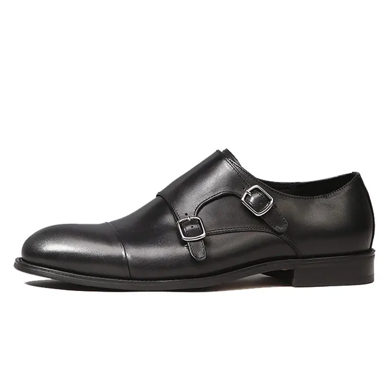 Distressed Genuine Leather Men's Derby Shoes for Casual Streetwear Vintage Washed Lace-Up Oxfords for Men's Urban Daily Footwear