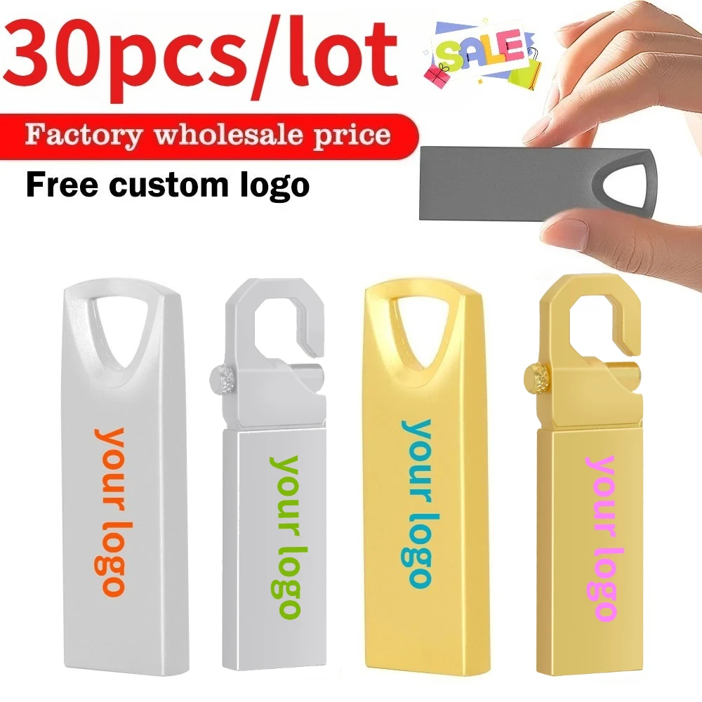 

30PCS LOT USB Flash Drive 128GB Wholesale Memory Stick 64GB 32GB Free Custom Logo Pen Drive 16GB Creative Gift Pendrive 8GB 4GB
