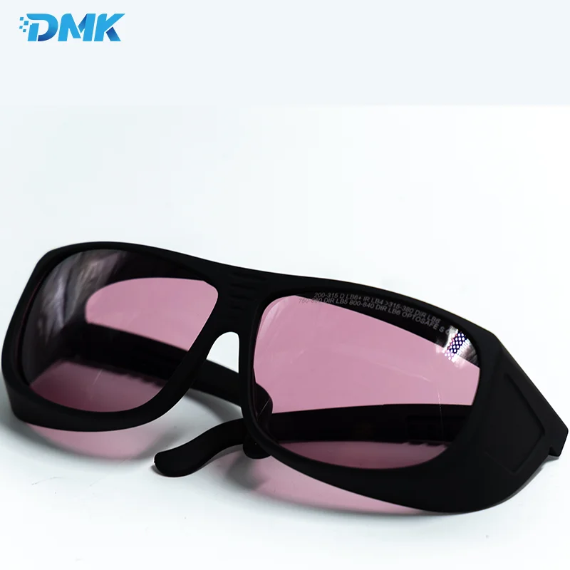 DMK Medical/Aesthetic Laser Safety Glasses UV Laser Protective Goggles 190-380&750-860nm OD6 Level CE Certification Pink Lens