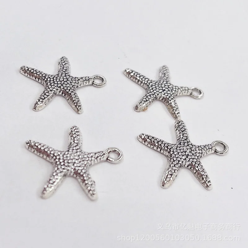 Factory Direct Sales 100Pieces Combined with Ornament Marine Life Starfish Pendant Bracelet Necklace Clothing Pendant Materials