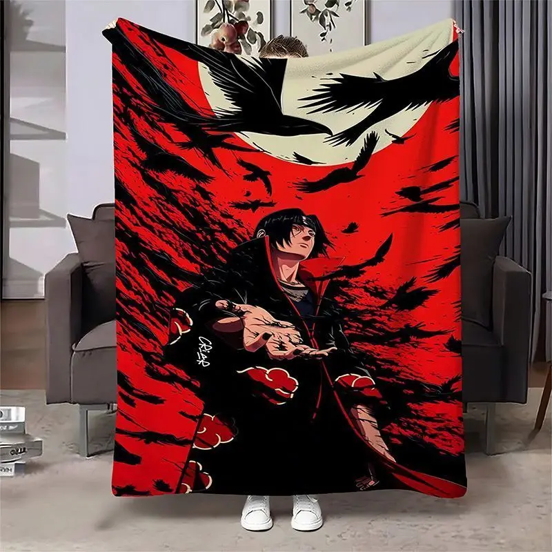 NARUTO Uzumaki Naruto Uchiha Sasuke Klimaanlagen-Decke für das zweite Schlafzimmer, kreative Cartoon-bedruckte Nickerchendecke, Weihnachtsgeschenk – Detail 4