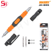 JAKEMY JM-8155 3 In1 Portable Screwdriver Double Headed Magnetic Screwdriver Slotted Phillips Bits Electrician Repair Tools Kit