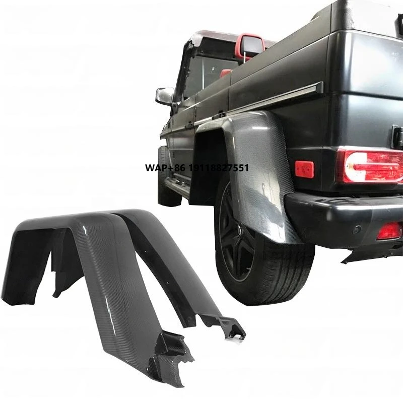 

For G Class 1990~2018y W463 4X4 Carbon Fiber Car Body Fenders Parts Wide Front & Rear 4PCS Over Fenders (25cm Width)