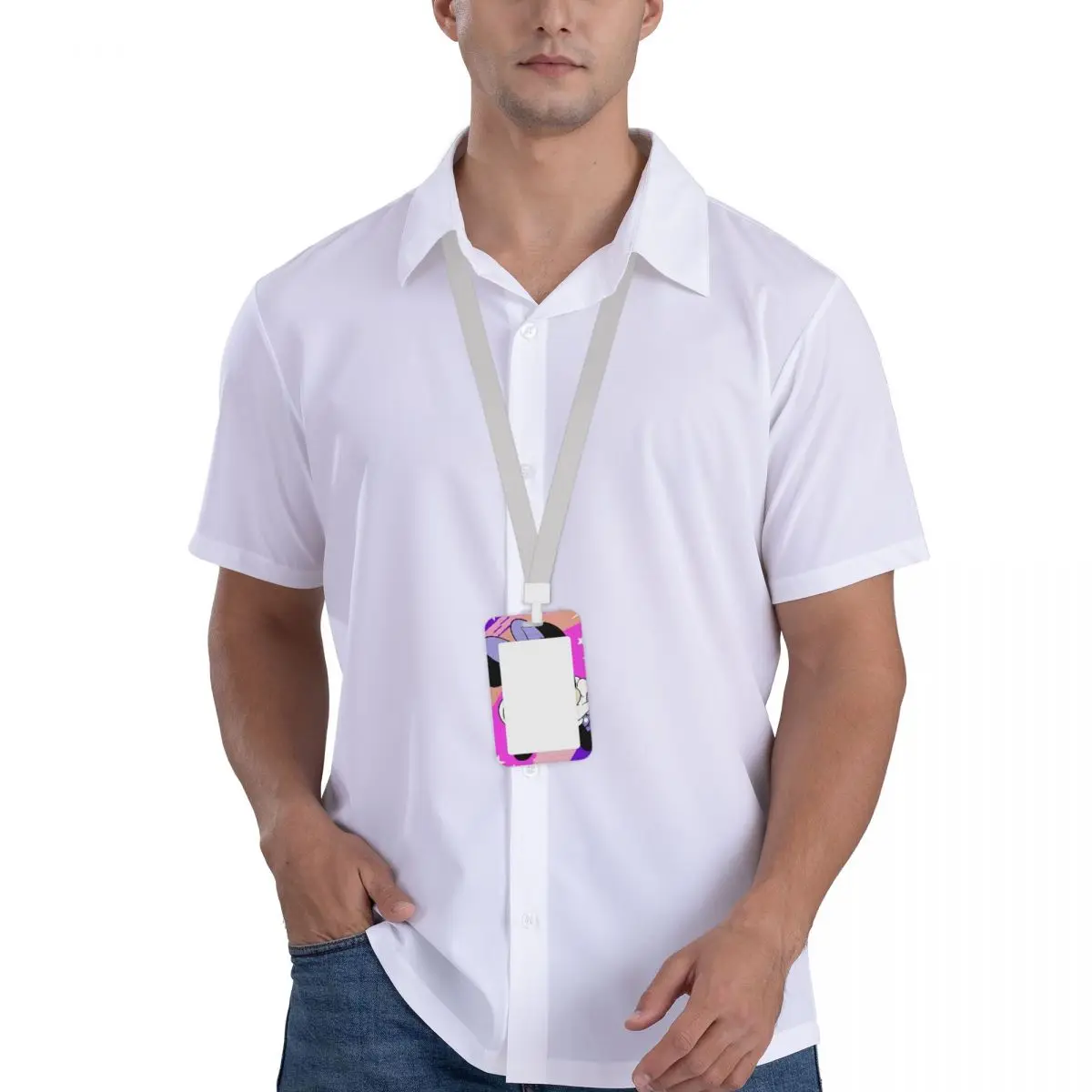 Custom Cartoon Mickey Mouse Minnie Card Badge Holder Card Holder Men Women Neck Strap ID Credential Holder For Nurse