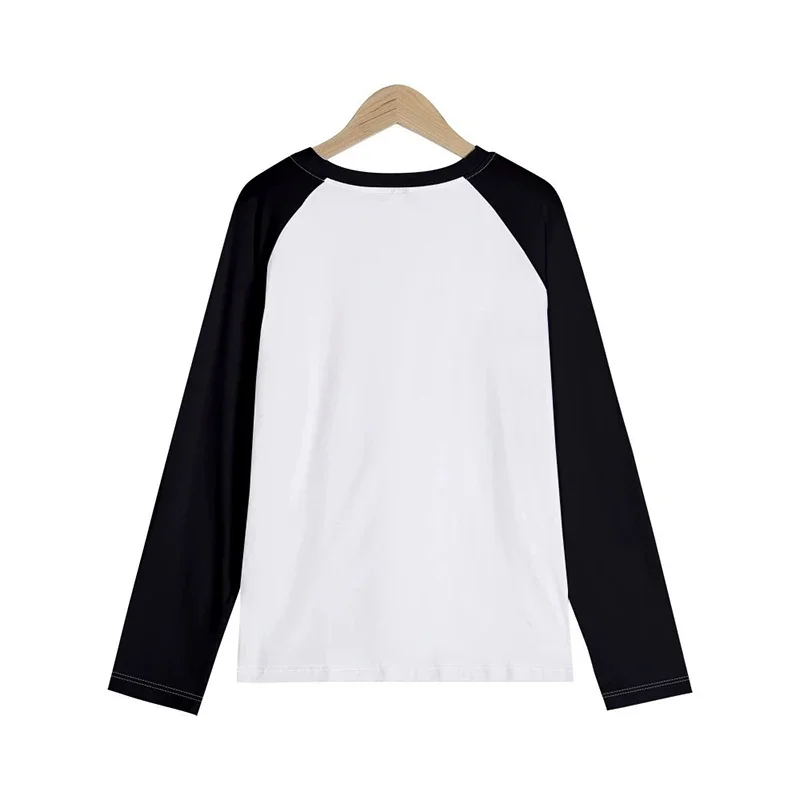 เสื้อยืดพิมพ์ลายดอกไม้ผู้หญิง แขนยาว คอกลม สไตล์ลำลอง ใส่ได้ทุกฤดู ลายกราฟิกวินเทจ เสื้อยืด Y2k