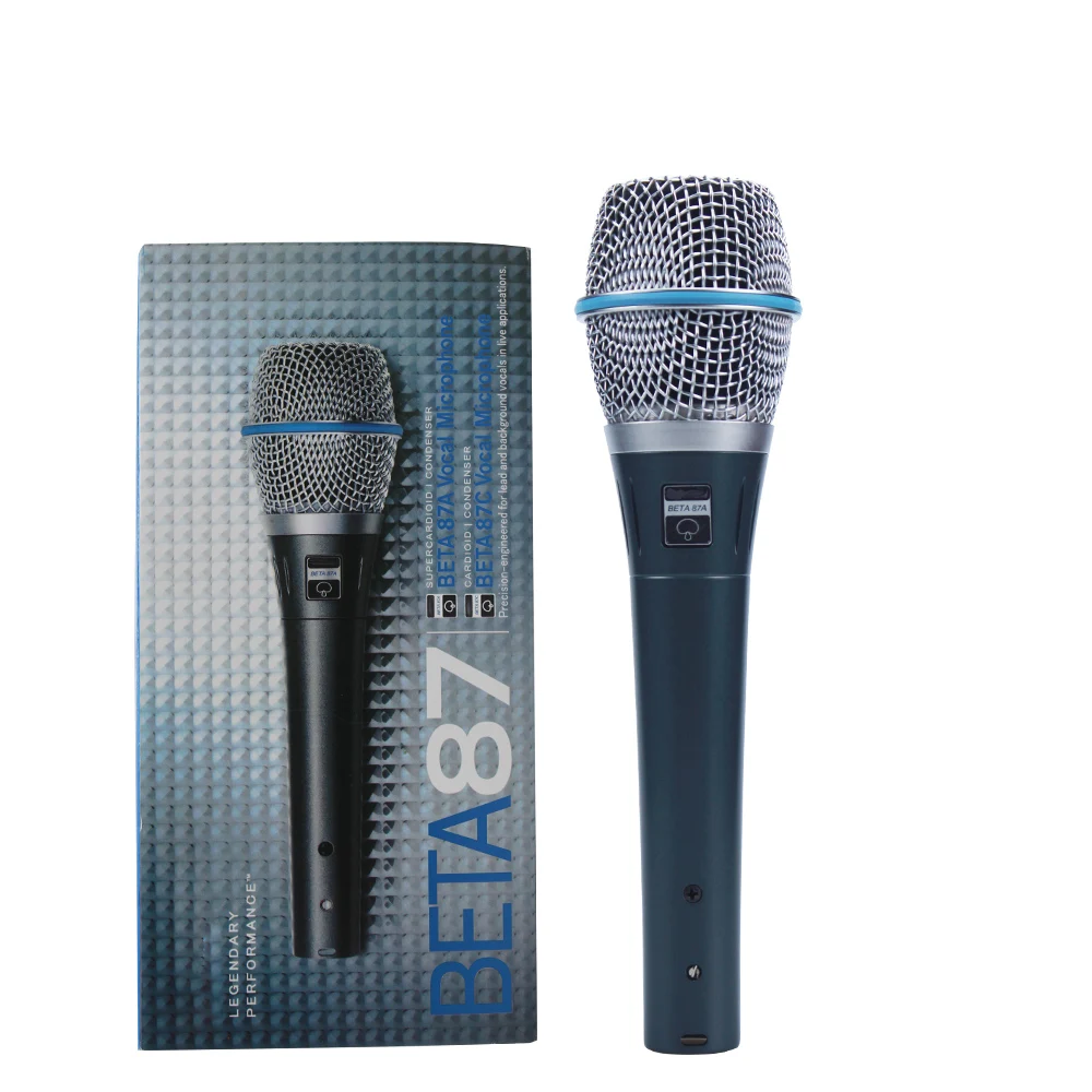 Professional BETA87 Vocal Dynamic Super Cardioid Condenser Microphone BETA87A BETA 87A Handheld Mic for dj karaoke Stage