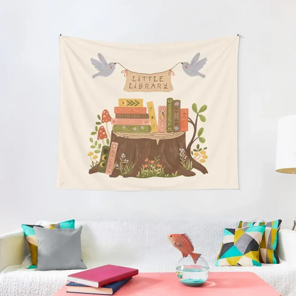 

Little Library Tapestry Room Aesthetic Wall Hanging Home Decorating Tapestry