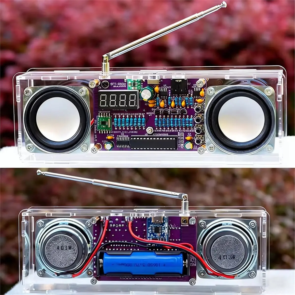 ●87.5MHz-108MHZ FM Radio Soldering Kit Digital Tube Display FM Radio Electronic DIY Kit Soldering Learning Electronic Kit