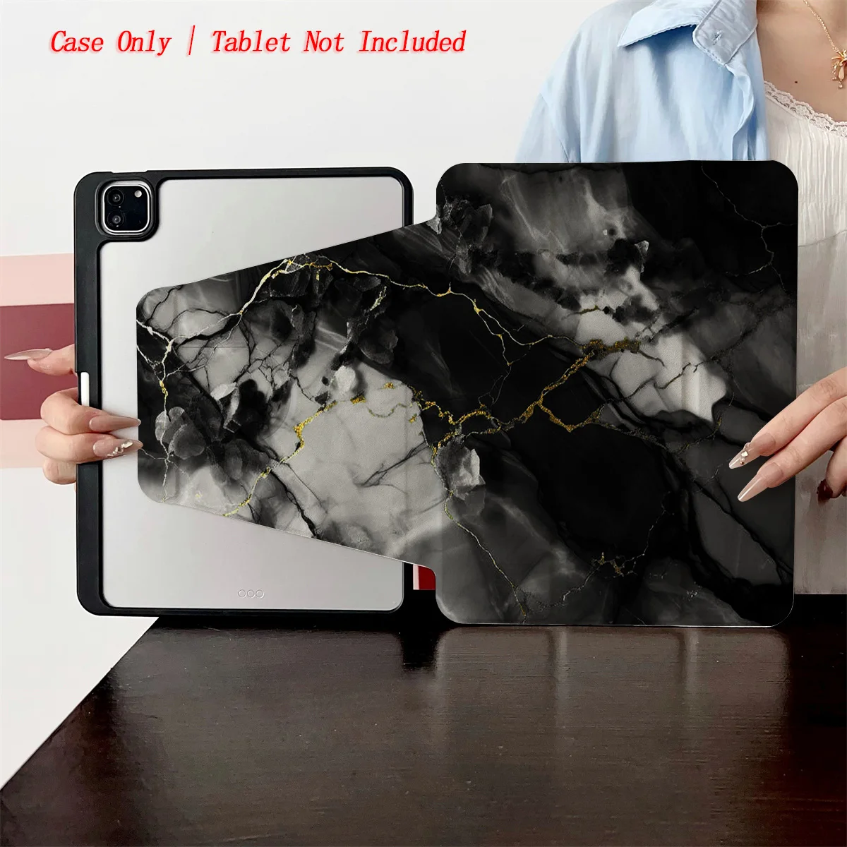 

Универсальный черно-белый чехол для iPad неправильной формы для Apple iPad 10,2 дюйма Pro 11 Air 4 Mini 6, прочный декоративный чехол