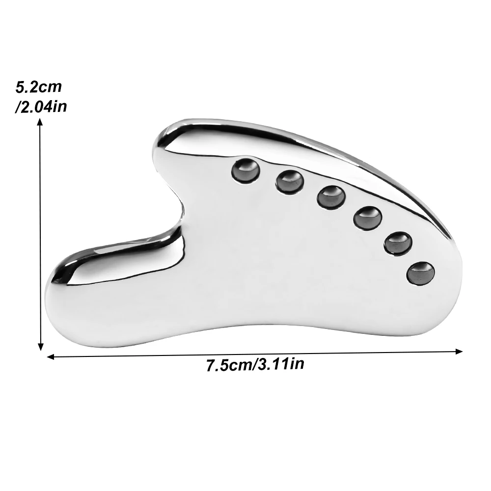 1Pcs Stainless Steel Metal Gua Sha Board, IASTM Physical Therapy Massage Tools, Loose Muscle Meridian Massage SPA Body Health