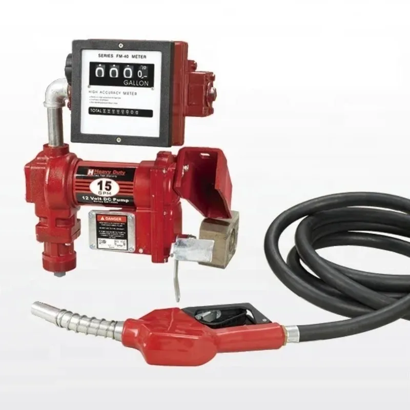 

Transfer 12 Volt Pump Electric with Meter Portable Oil Transfer Pump Set for