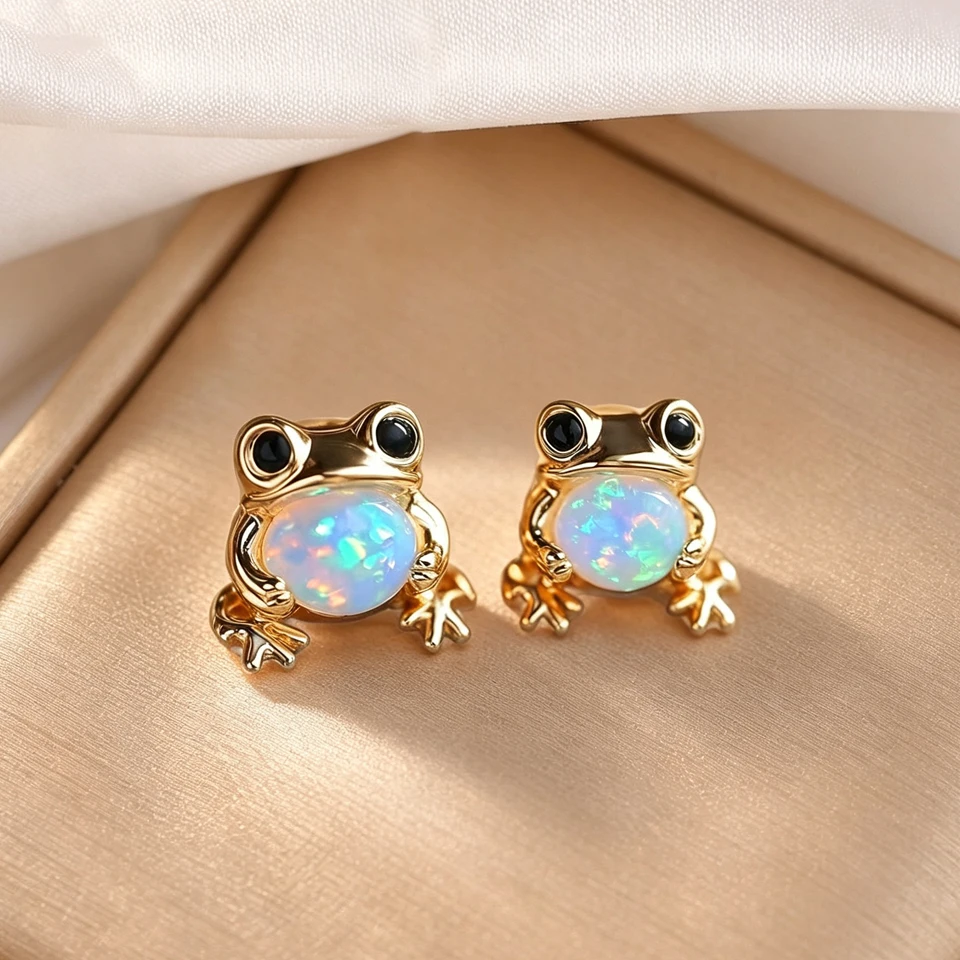 ZAKOL 1 Paar Niedliche Pinguin-Frosch-Ohrstecker, Exquisiter Tierschmuck, Alltagsaccessoires, Geburtstagsgeschenk – Detail 3
