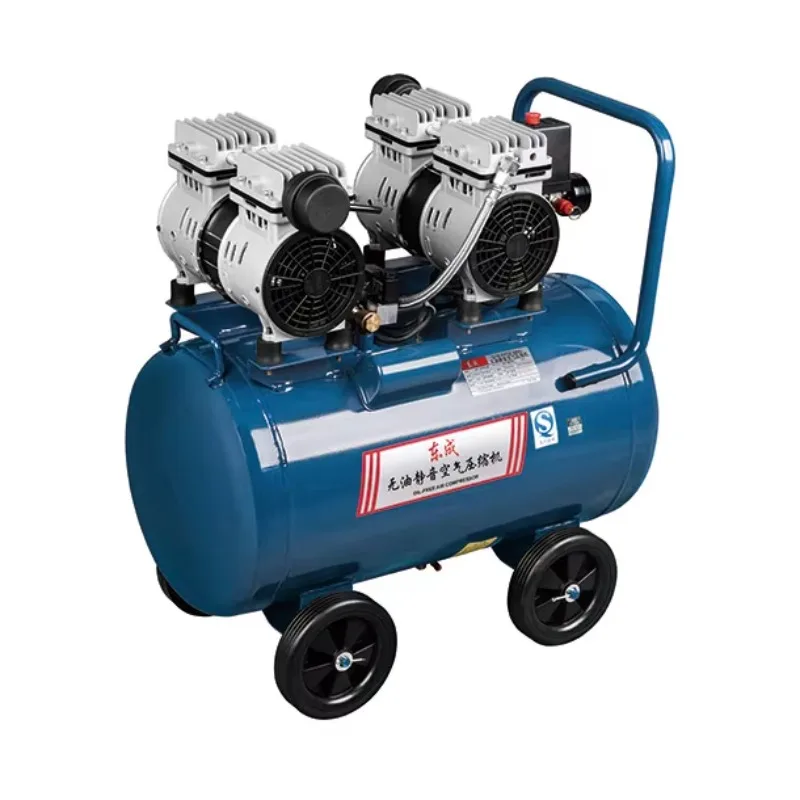 

DongCheng Q1E-FF02-2850L Oil-free Low-noise Air Compressor Piston Pump with 50L Tank 95L/min Output 220V 50Hz Pneumatic Tools