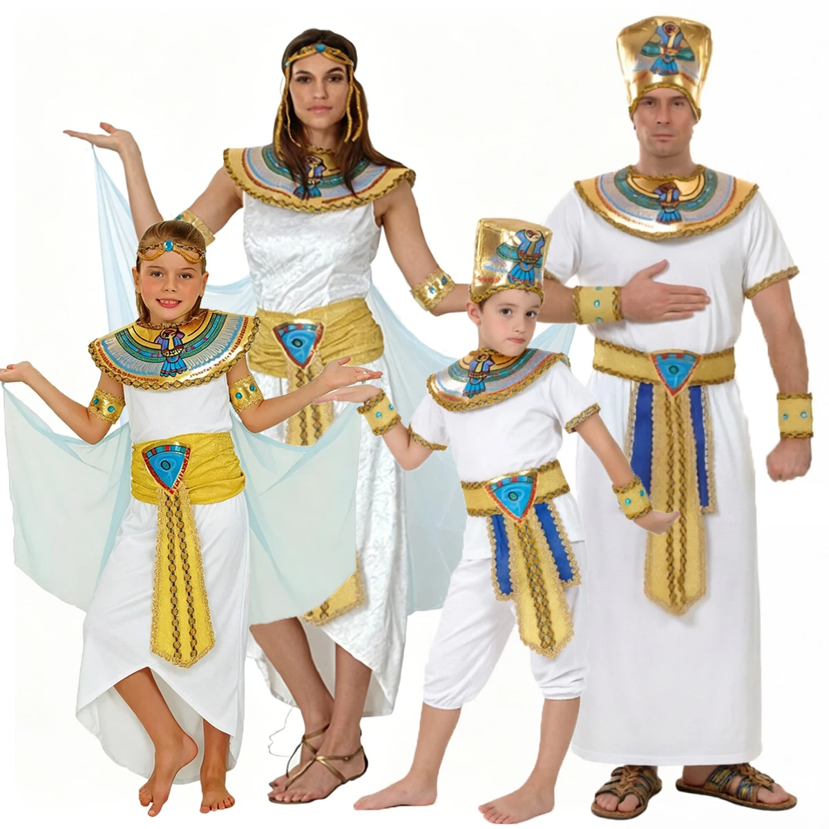 Umorden, disfraz de Cleopatra para adultos y niños, Egipto, Nilo, faraón, Cleopatra, para mujeres, hombres, niños, niñas, familia, Halloween, fiesta de año nuevo, vestido elegante