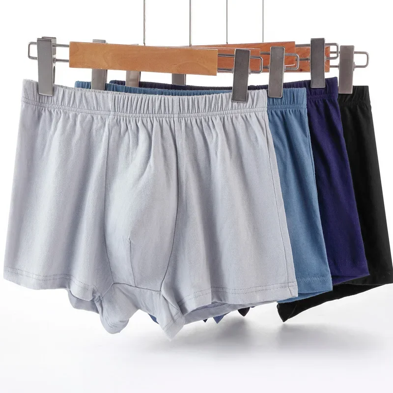 

Middle-Aged And Elderly Cotton Underwear Fattening Men's Pants Dad Loose Large Size Panties Male Boxer Shorts