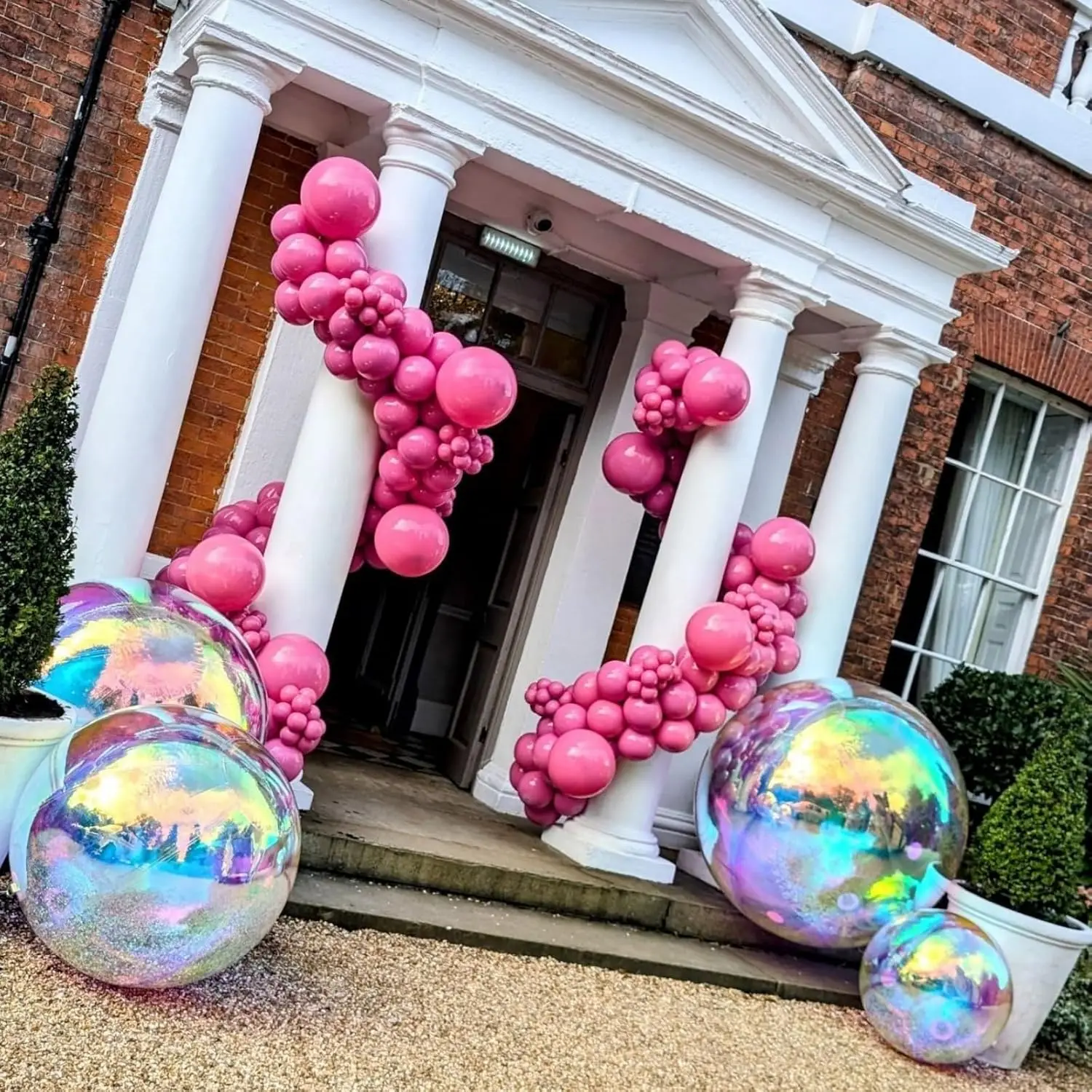 6 sztuk hermetycznych nadmuchiwanych kulek lustrzanych Duże błyszczące kule wiszące Disco Ball Gigantyczny balon lustrzany na imprezę weselną Dekoracja wydarzenia