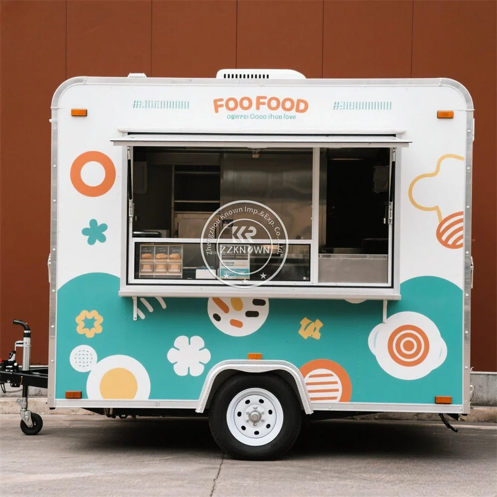 

Customized Mobile Food Truck Coffee Pizza Trailer Outdoor Hot Dog Cart Food Truck Trailer With Kitchen Equipment