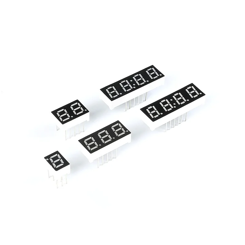 5 Stück Digitalröhre 4-Bit-Anzeigeuhr, gemeinsame Anode, gemeinsame Kathode, 0,28, 0,36, 0,56, 0,8 Zoll, 4-Bit, 7-Segment, rot, elektronisch, DIY – Detail 5