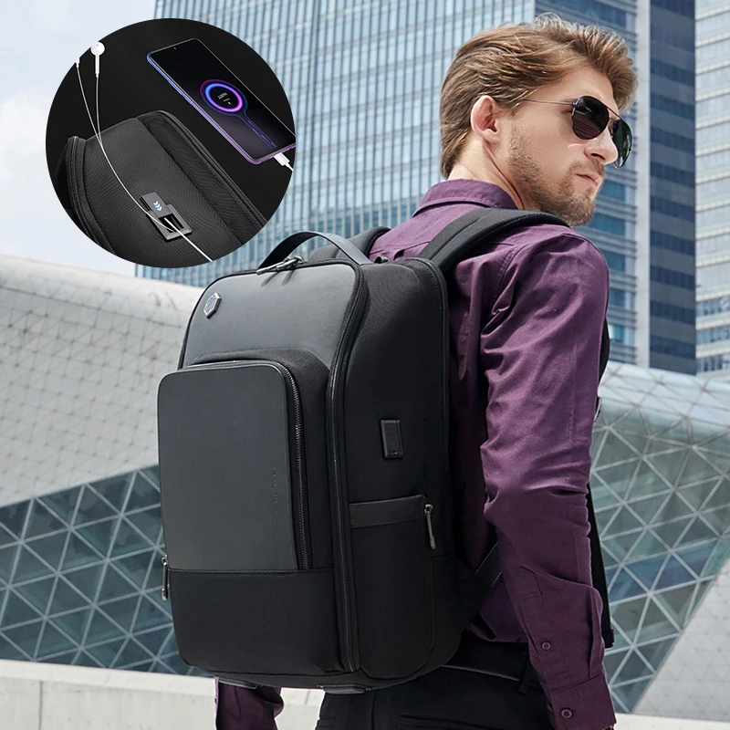 ARCTIC HUNTER Business High Quality Waterproof Men\'s Bag Backpack with USB Leather Backpack Custom Luxury Laptop B