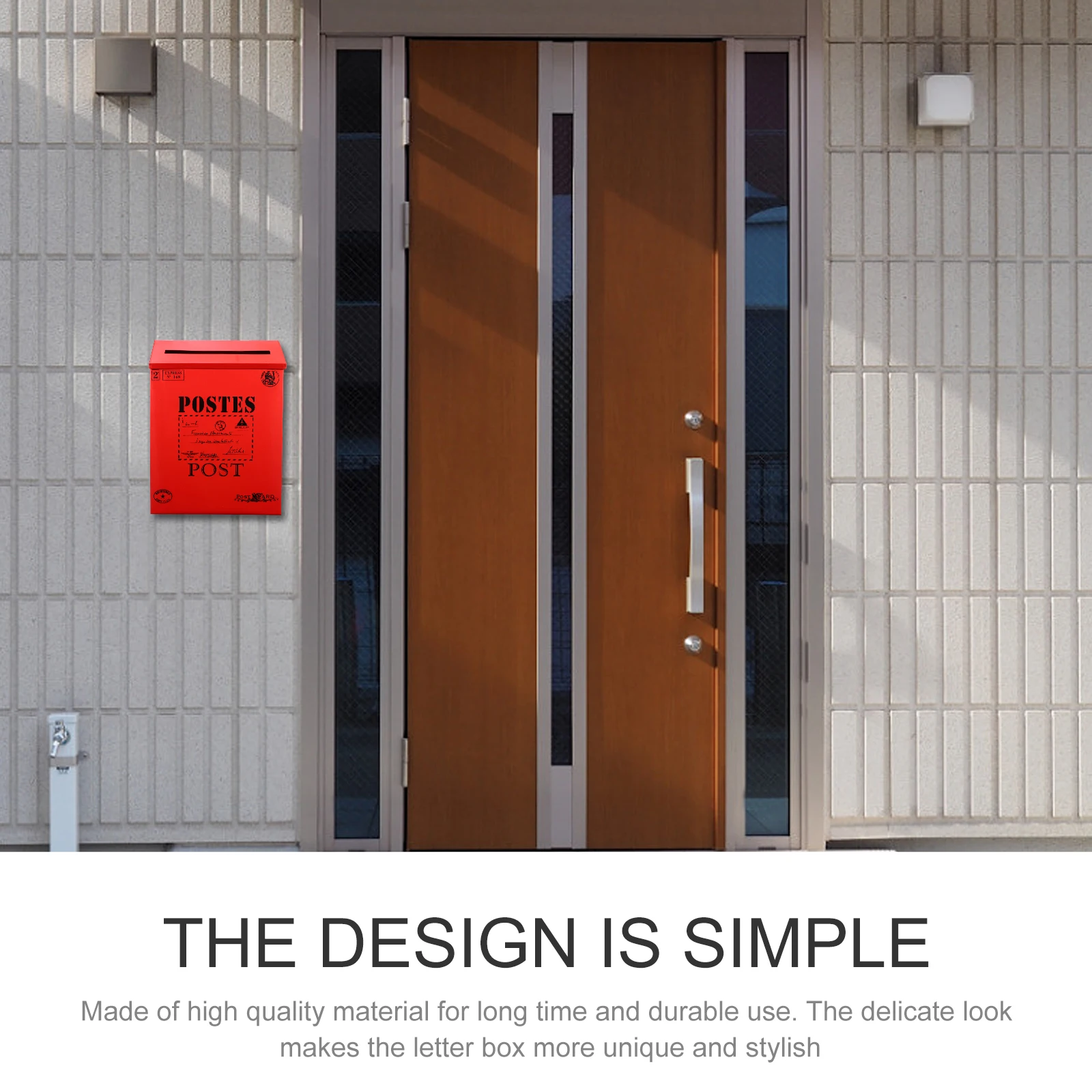 

1pc Vintage Tin Letter Box Large Capacity Mail Organizer For Outdoor Indoor Home Decor Newspaper Magazine Storage Photo Props